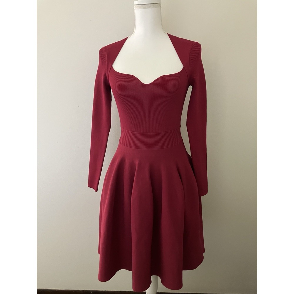 Ted Baker Vienna Sweetheart Neckline Dress In Deep Pink Sz 1 / US Size 2-4